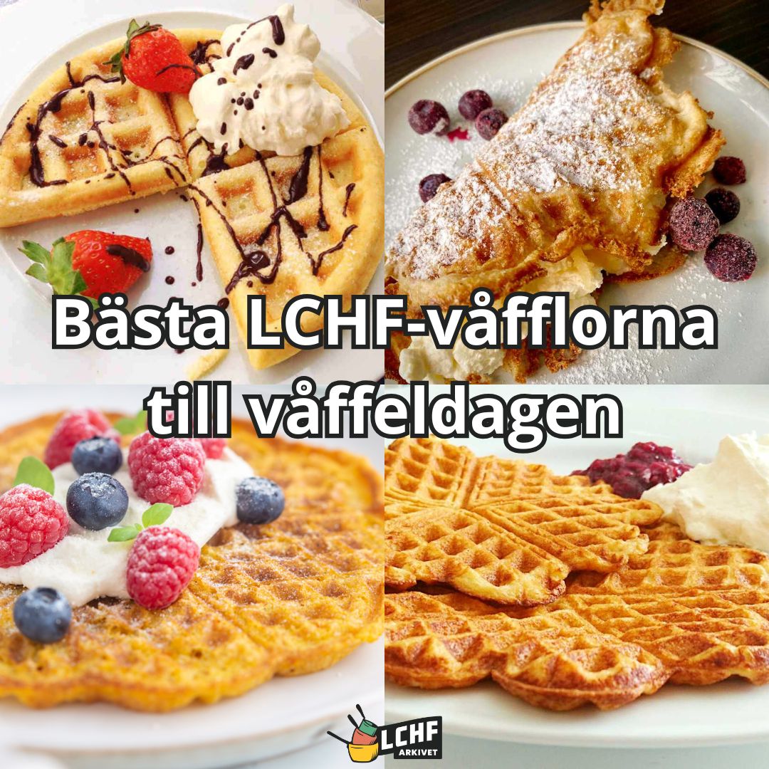 LCHF-vänliga våfflor – 12 recept utan socker och mjöl LCHF-vänliga våfflor – 12 recept utan socker och mjöl