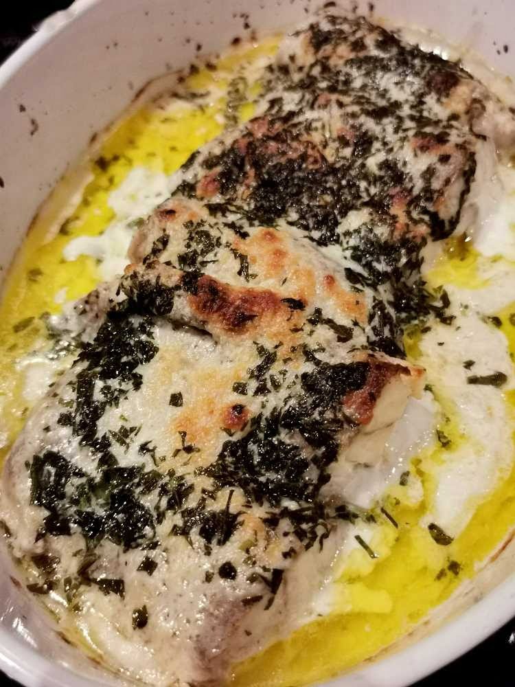 Parmesanbakad sejfilé Parmesanbakad sejfilé